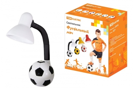 TDM ELECTRIC SQ0337-0048 Светильник Футбольный мяч настол. 40Вт Е27 бело-черный TDM